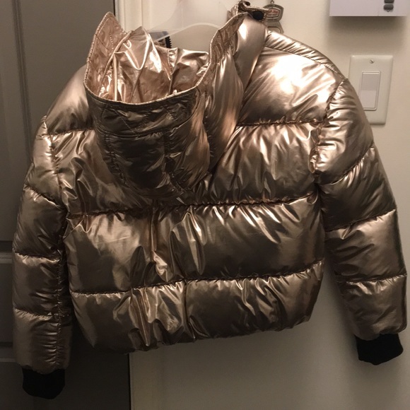 Gold Puffer Jacket - Picture 2 of 2